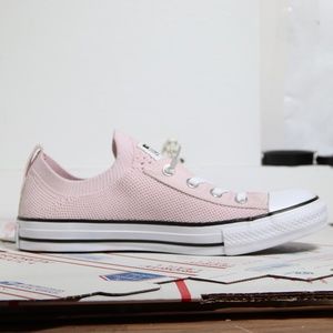 converse shoreline knit pink